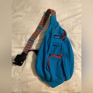 Kavu Blue Belt Bag with Orange Details